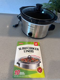 Elite Gourmet Slow Cooker + Liners