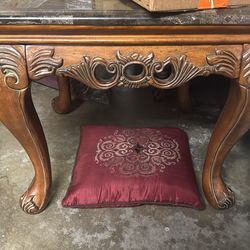 Marble top coffee table and end tables