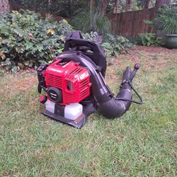 Like new  Troy-Bilt Backpack Leaf Blower