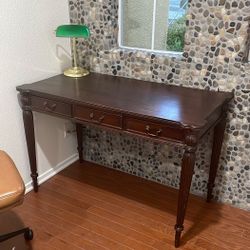 Vintage Antique Wood Console Table Desk