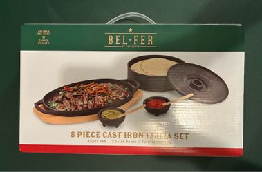 BEL-FER 8 Piece Cast Iron Fajita Set