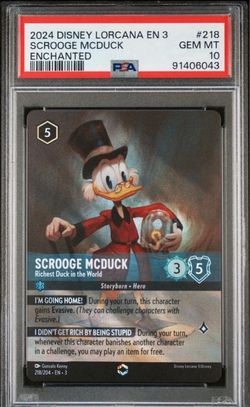 Lorcana Scrooge McDuck Enchanted PSA 10