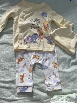 Baby Boy Disney Outfit Bundle 0–6 Months (3 Sets + Beanies)