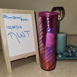STARBUCKS  2022 SANGERIA PINK SWIRL 16 OZ TUMBLER NWT