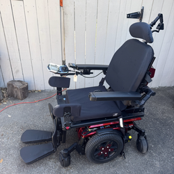 Quantum Edge 3 Power Wheelchair iLevel Joystick Control Red Black