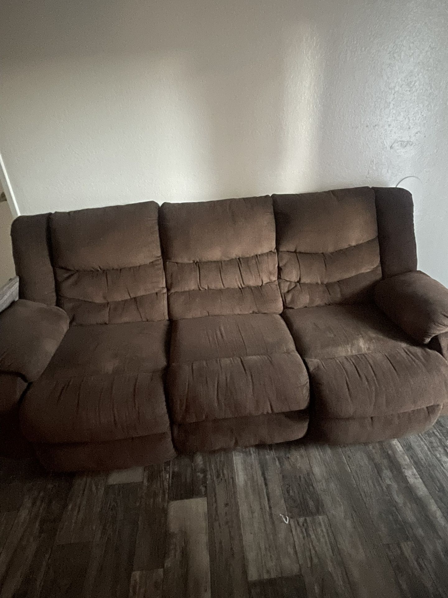 Brown  3 Seat Recliner Sofa