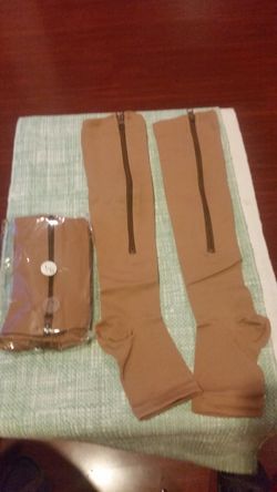 Medical compression socks with zipper(L/XL).