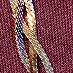 Gold Silver Copper Braided Bracelet