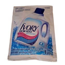 Ivory Snow Gentle Care Laundry Detergent Sample Pack Single Load Packet 1999
