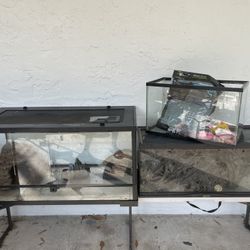 Exo Terrarium Aquarium 50 20 10 Gallon Plus Accessories Reptile 