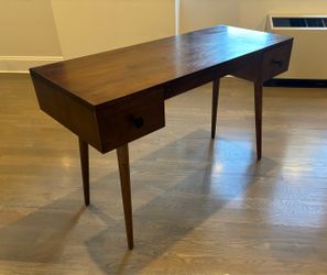 Mid-Century Modern Walnut Wood Desk