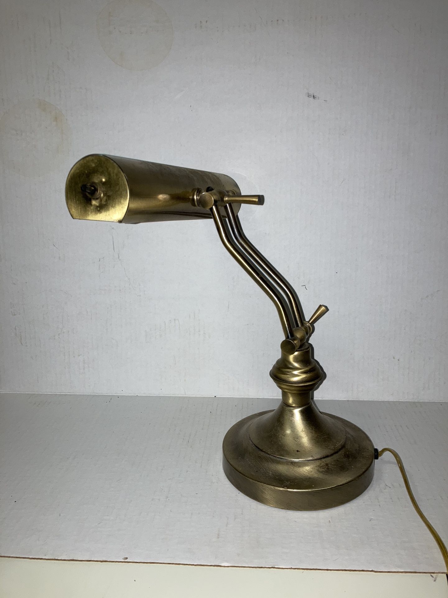Vintage Brass Bankers Desk Lamp