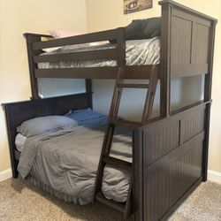 Bayside Wood Twin Over Full Bunk Bed