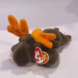 1993 Vintage Chocolate the Moose Ty Original Beanie Baby 9" All Tags Attached