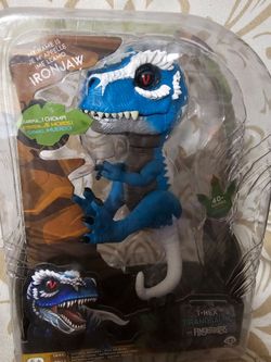 Untamed T-Rex by Fingerlings - Ironjaw Blue - Interactive Collectible Dinosaur