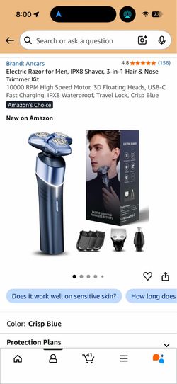 Ancars 3-in-1 Electric Razor & Trimmer Kit