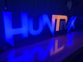 3D printed USB fornite and Huntrix LED name box lights