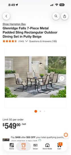 Hampton Bay 7-Piece Outdoor Dining Set