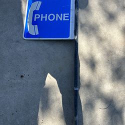 Vintage Phone Sign 