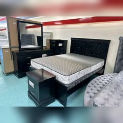 Black 5 Pc Queen bedroom set