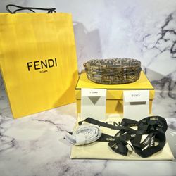 Fendi Fendigraphy Mini Brown FF jacquard fabric mini bag