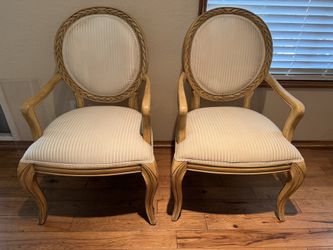 Solid Wood French Style Accent Chairs (Set of 2) – Very Sturdy