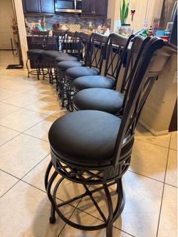 set of 9 beautiful heavy bar stools swivel sturdy