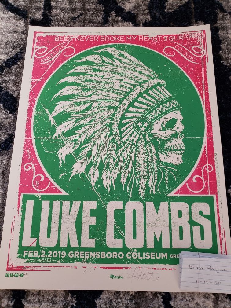 LUKE COMBS concert poster