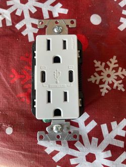Leviton Dual USB-C Outlet Receptacle White