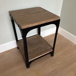 Wooden And Metal Night Stand 
