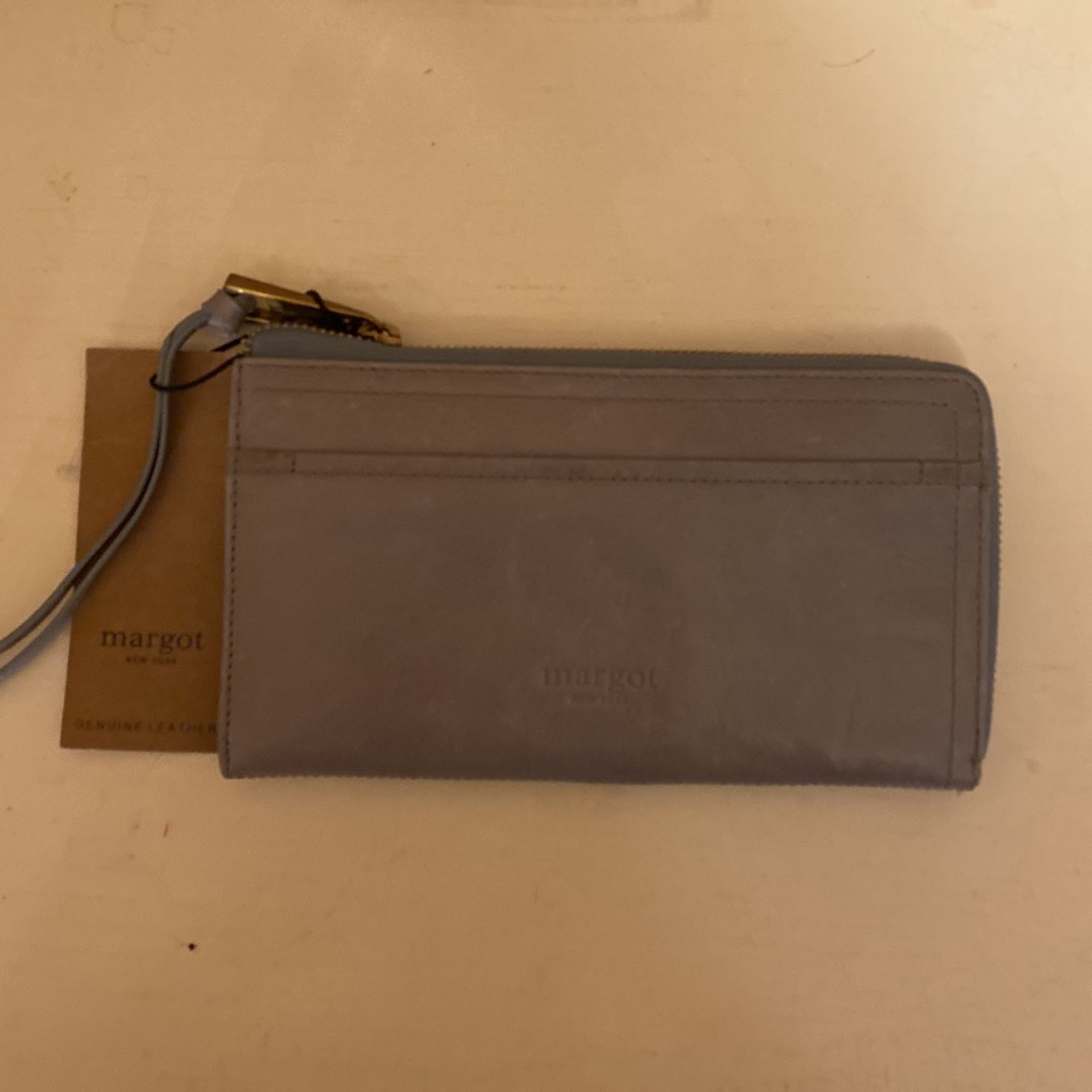 Margot New York All Leather Patty  Envelope Zip Around Large Wristlet Wallet $8 C My Other Wallets Ty