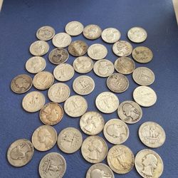 Collectible Currency 40 Silver Quarters 