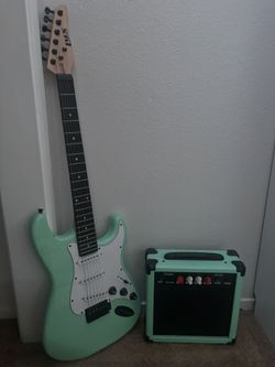 electric guitar and amplifier