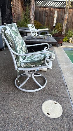 Outdoor iron spring chairs