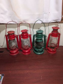 Four vintage lanterns