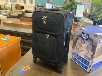 SWISS GEAR Black Fabric Rolling Carry-on Bag