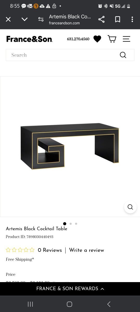 Currey And Co Artemis Coffee Table Desk Black And Gold
