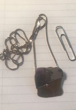 Sterling silver chain and designer pendant marked downs