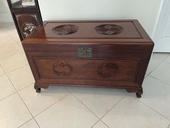 Vintage Cherrywood Oriental Chest