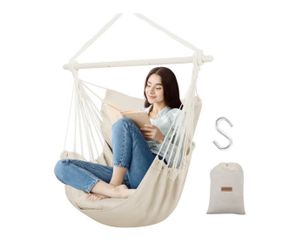 Hanging Hammock Chair with Footrest – Outdoor & Indoor - Hammock Swing Chair(B7