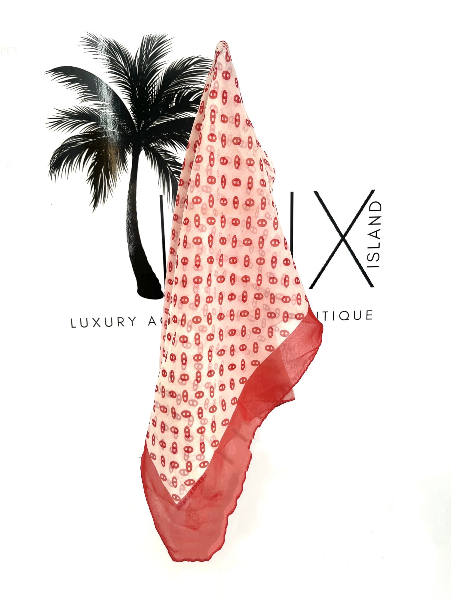 HERMÈS Red Circles Scarf
