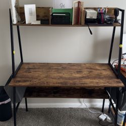 🧑‍💻 55" Computer Desk w/ Hutch & Shelves 
