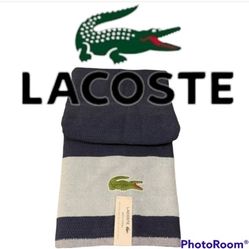 Lacoste Navy Blue Stripe Luxury Bath Towel NWT