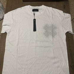 White Amiri Shirt With Rhinesthones Size M,L,XL Brand New With Tag And Bag
