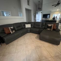 Ashley Leather Sectional 