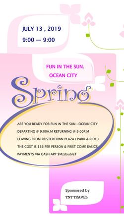 OCEAN CITY BUS TRIP JULY 13 , 2019