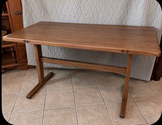 Vintage Hippopotamus Solid Oak Dining Set - Table & 2 Chairs 1 bench (MCM / Project Piece)