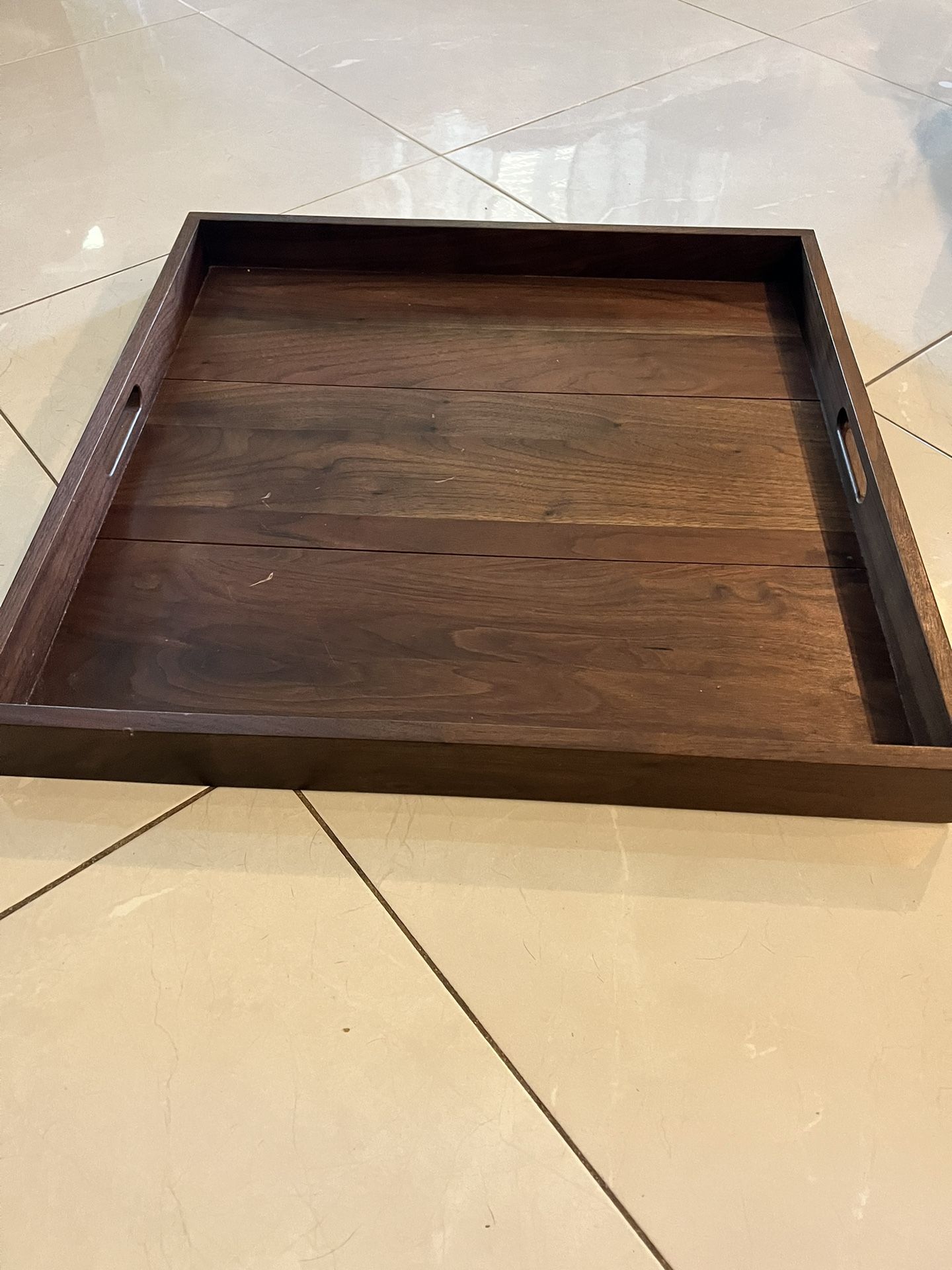 Large Wooden Ottoman Serving Tray 