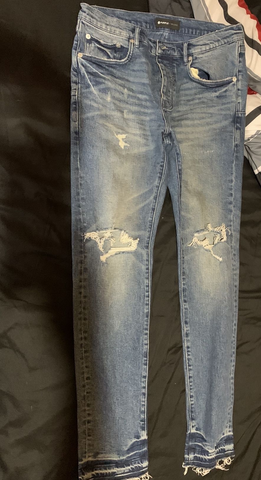 Size 33 purple jeans No Trades $80 