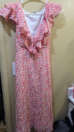 Floral Ruffle Maxi Dress